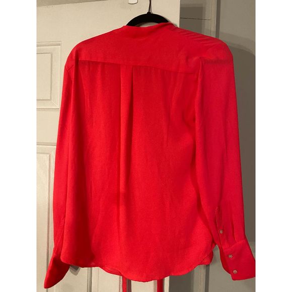 Banana Republic Bright Pink Long sleeve Blouse, NWT, Size Small, Retail $78 - Picture 3 of 4